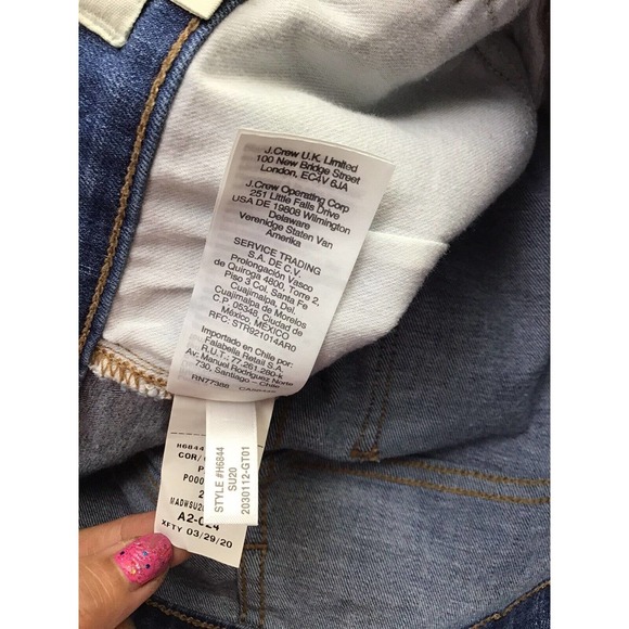 Madewell Womens 9” Mid Rise Fray Hem Skinny Stretch Jeans Size 27X29 - Picture 8 of 13